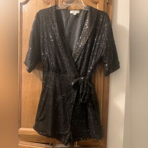 She + Sky Elegant Black Dress